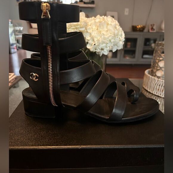 Chanel Calfskin Gladiator Sandals - Picture 7 of 10